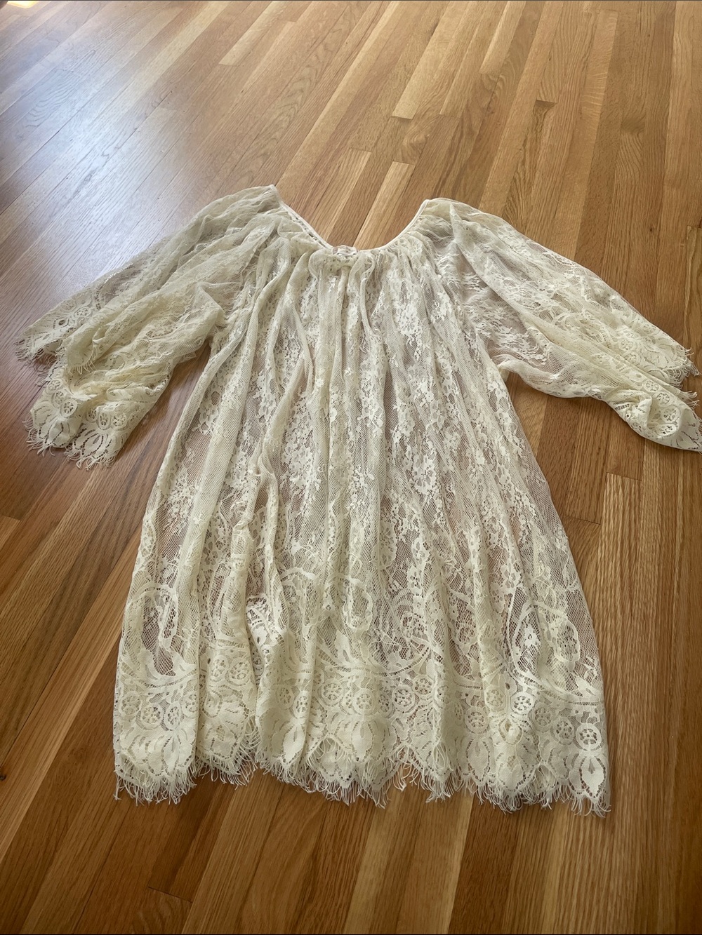 Altar'd State Ivory Lace Tunic Top